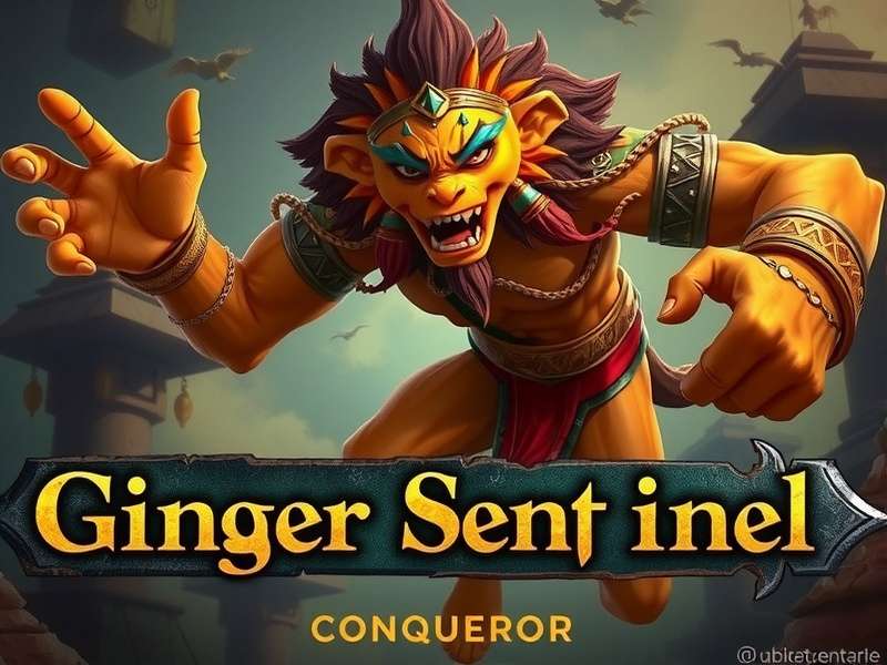 Ginger Sentinel Conqueror game banner featuring Indian mythology characters